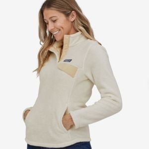 Patagonia 1/4 Snap T Fleece Pullover w/pockets Girl Xl 14 or Ladies S/M 2 tone